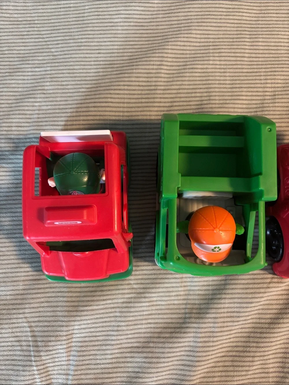 Fisher-Price Little People cars and figures, fire truck, pizza delivery, trash